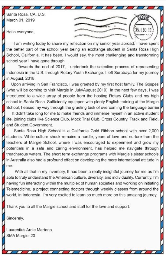 letter from Ardie
